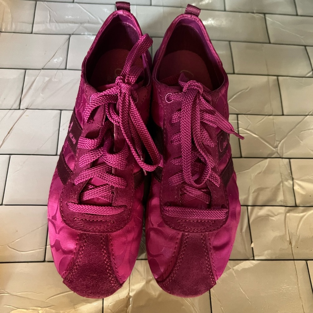 Coach purple shoes